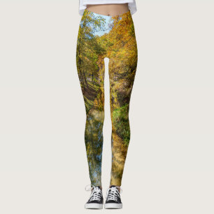 Leggings Reflejos de otoño en el arroyo vertical