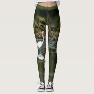 Leggings Reflexión de Egret Blanco