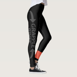 Leggings #RefugeeJitsu clasificó los spats (Cinturón Negro)