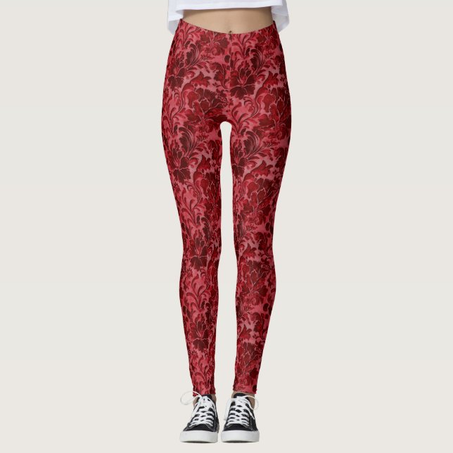 Leggings Regal Red French Luxury Damask (Anverso)