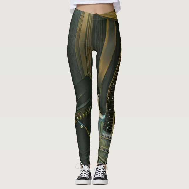 Leggings regalo acústico de guitarra eléctrica de bajo (Anverso)