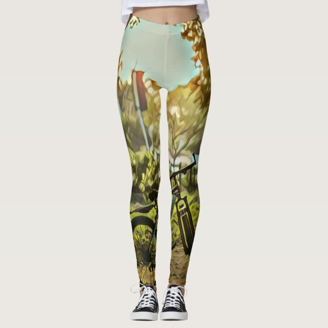 Leggings Regalo de ciclismo sobre el amante | Pintura en bi (Anverso)