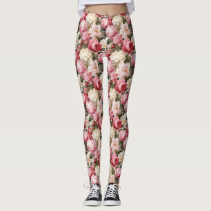 Leggings Regalo de cumpleaños Flor Peony sin soldadura