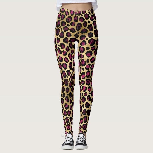 Leggings Regalo de leopardo, Safari de gato salvaje, niñas  (Anverso)