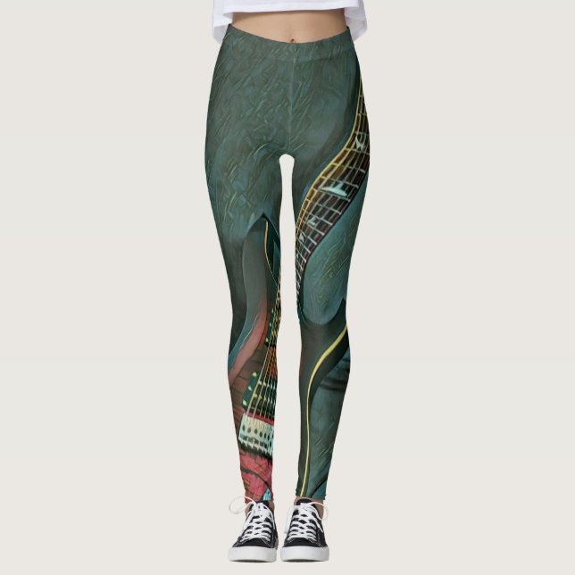 Leggings regalo de los amantes de la guitarra (Anverso)