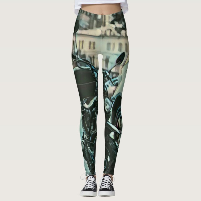 Leggings Regalo de motocicleta de época (Anverso)
