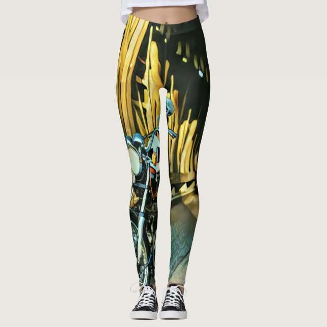 Leggings Regalo de motocicleta de época (Anverso)