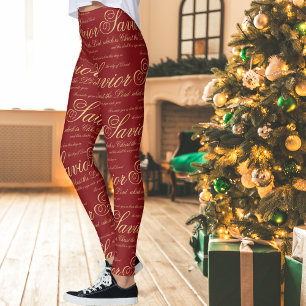 Leggings Regalo de Navidades religiosos cristianos de oro r