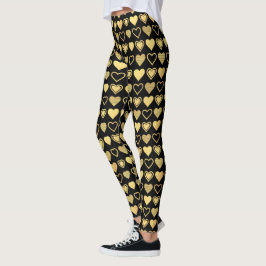 Leggings Regalo de San Valentín con Corazones y Acabado en