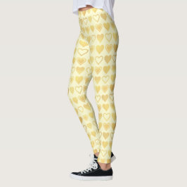 Leggings Regalo de San Valentín de corazones minimalistas d