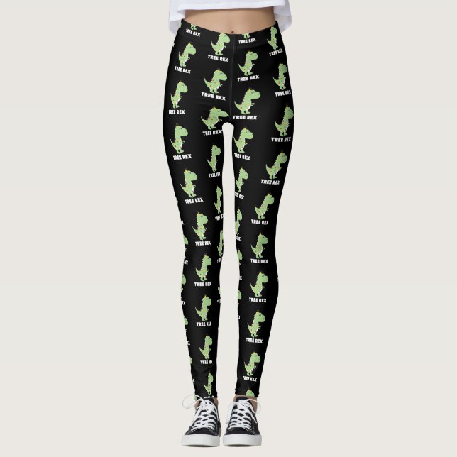 Leggings Regalo divertido del dinosaurio del árbol de (Anverso)