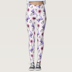 Leggings Regalo floral de mariposa de primavera  