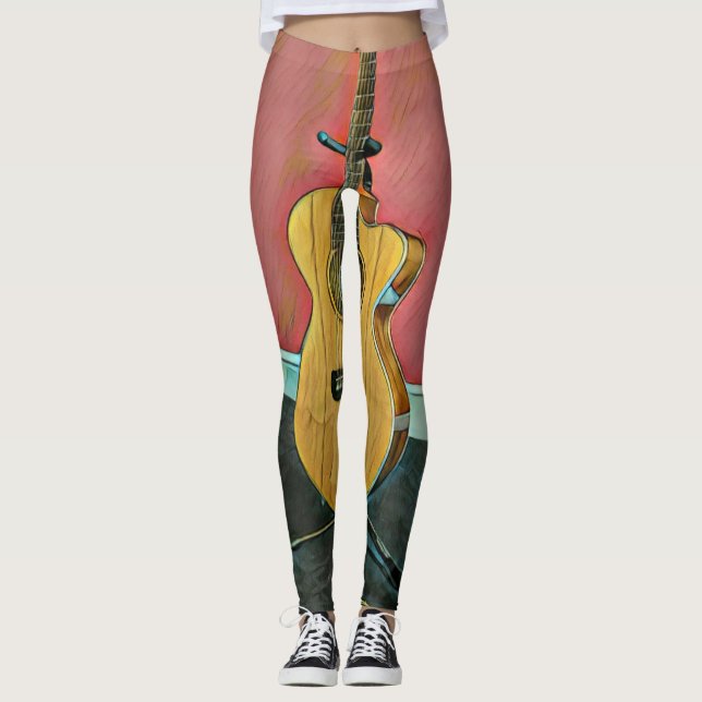 Leggings Regalo para el guitarrista musical (Anverso)