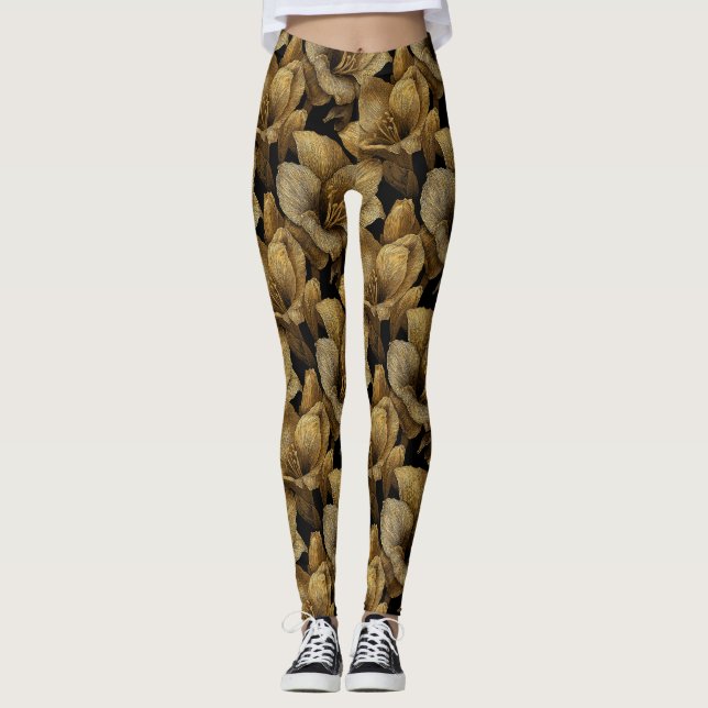 Leggings Regalos de boda acento de amarilis de maternidad d (Anverso)