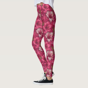Leggings Regalos de cumpleaños de pétalo de amarilis de eje