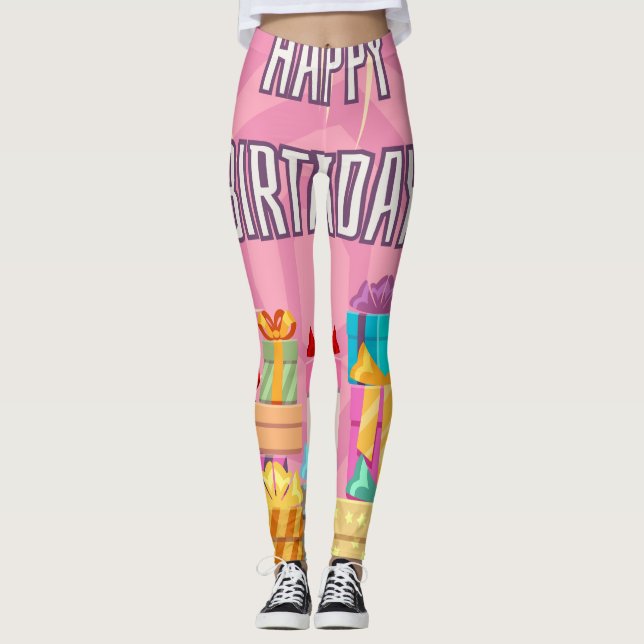 Leggings Regalos de cumpleaños felices (Anverso)