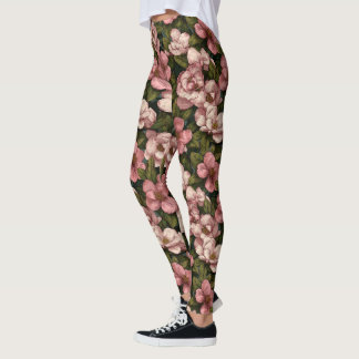 Leggings Regalos de graduación estéticos de gardenias rosad