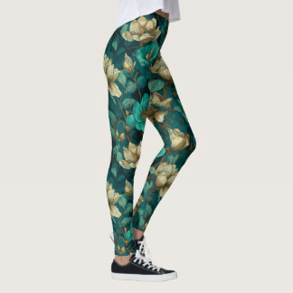Leggings Regalos Temáticos de Gardenias Florales Atléticas