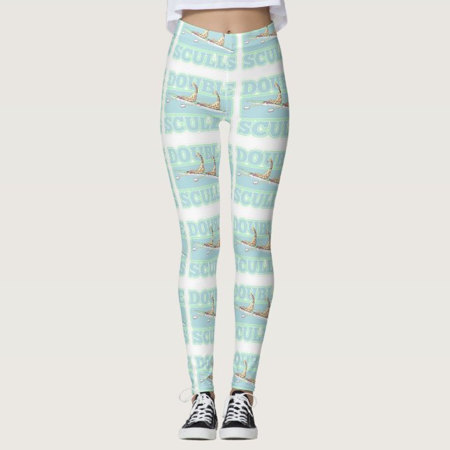 Leggings Regata de remo doble de jirafas (Anverso)