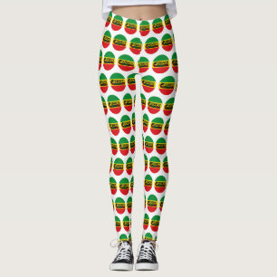 Leggings Reggae Music con vibraciones positivas y bandera d