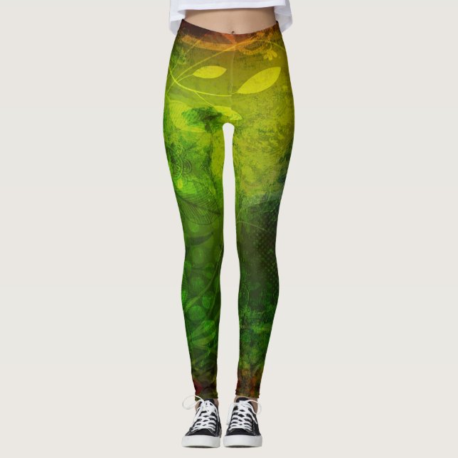 Leggings Reggae Vibrations - Power yoga Ir (Anverso)