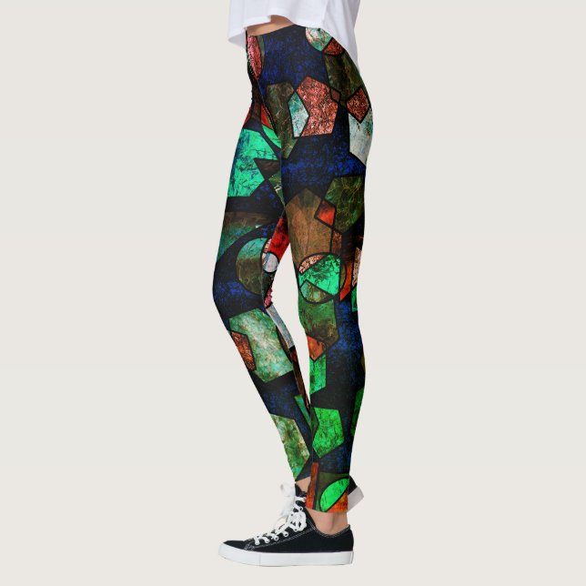 Leggings regulares y textura deformada (Izquierda)