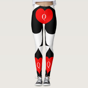 Leggings Reina negra de espadas de corazón rojo Thunder_Co