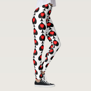 Leggings Reina negra de espadas de corazón rojo Thunder_Co