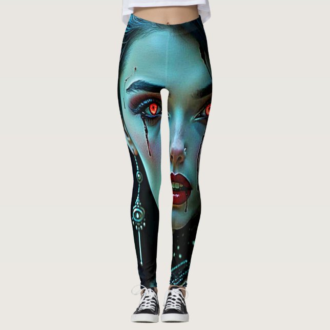 Leggings Reina Vampiro: Arte de Oscuro Encanto (Anverso)
