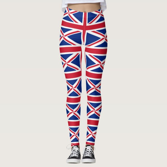 Leggings Reino Unido (Bandera Británica) (Union Jack) (Rein (Anverso)