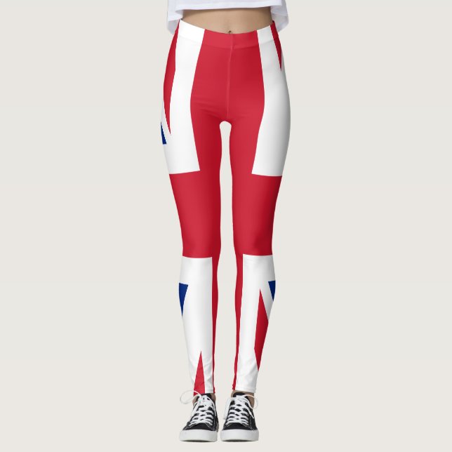 Leggings Reino Unido (Bandera Británica) (Union Jack) (Rein (Anverso)