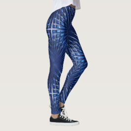 Leggings Reja puntiaguda azul con aspecto de hinchado, infl