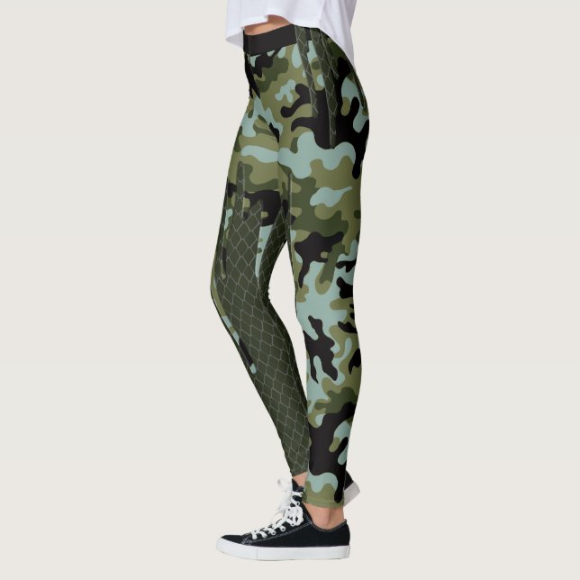 Leggings Rejilla azul del lago camouflage del bosque del (Izquierda)