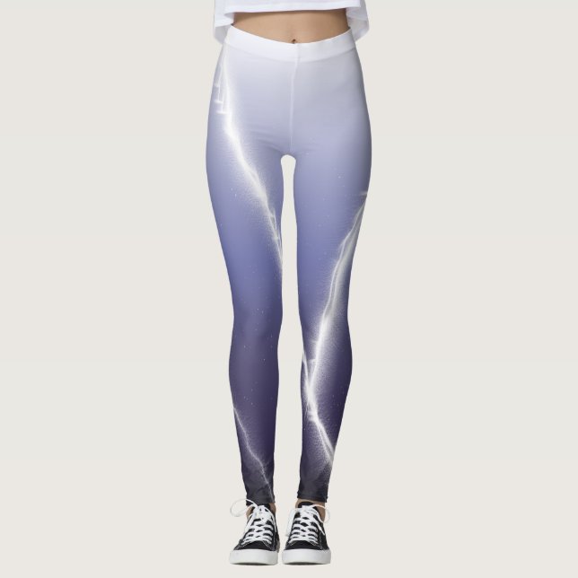 Leggings Relámpago blanco (Anverso)