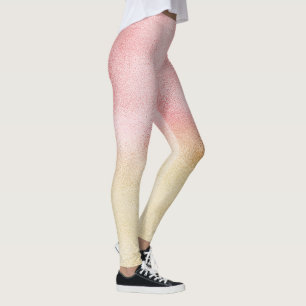Leggings Relieve metalizado Ombre Rosa y Oro