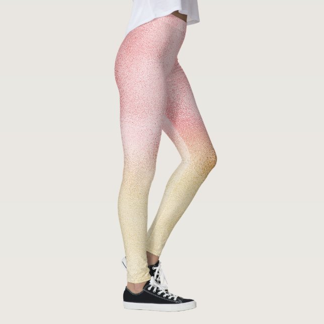 Leggings Relieve metalizado Ombre Rosa y Oro (Derecha)