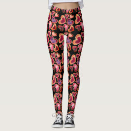 Leggings Relieve metalizado texturizado pila de doble coraz