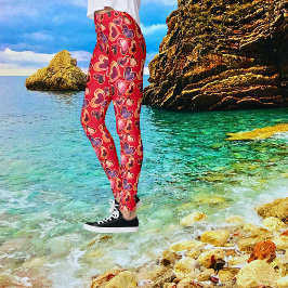 Leggings Relieve metalizado texturizado pila de doble coraz