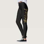 Leggings Relieves metalizados de yoga blanco y dorado recié<br><div class="desc">Solo casada con pantalones de yoga de Relieve metalizado Black & Gold Faux. Los recién casados pantalones de yoga son perfectos para hacer ejercicio en sus vacaciones de luna de miel Boda. Los productos personalizados coincidentes se pueden crear por petición.</div>