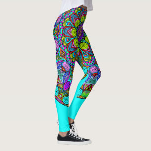Leggings Reloj de mano pintado cara Mandala 4