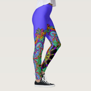 Leggings Reloj de mano pintado Mandala Cara 24