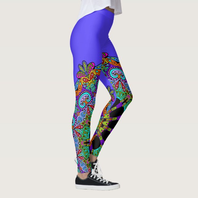 Leggings Reloj de mano pintado Mandala Cara 24 (Derecha)