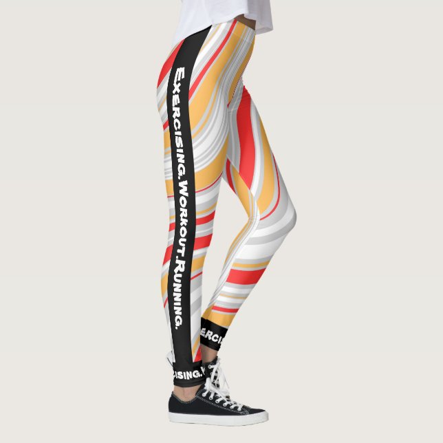 Leggings Reloj personalizado de mármol de captura de ojos (Derecha)