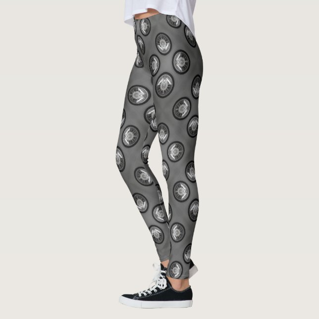 Leggings Relojes Circulares de Diamante (Izquierda)
