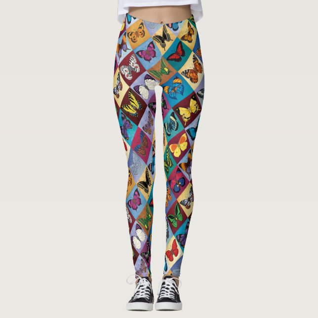 Leggings Remiendo de la mariposa (Anverso)