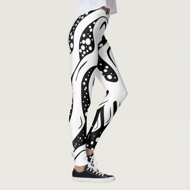 Leggings remolino blanco y negro (Derecha)