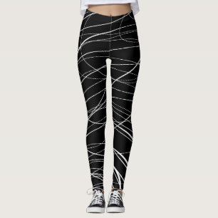 Leggings Remolino complejo de B&W - polainas