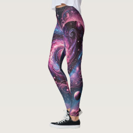 Leggings Remolino de Galaxia Vibrante para Mujeres