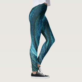 Leggings Remolinos Brillantes Turquesa