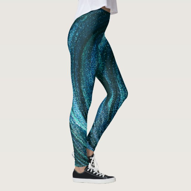 Leggings Remolinos Brillantes Turquesa (Derecha)